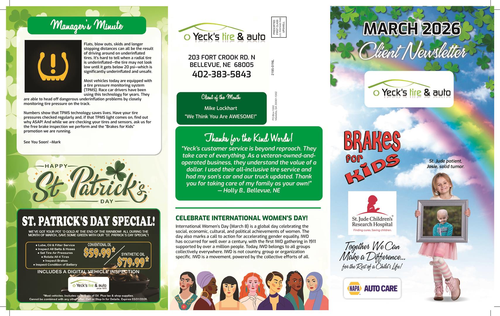 Monthly Newsletter Page 2 | Yeck's Tire & Auto